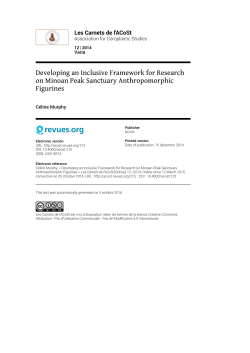 Developing an Inclusive Framework for Research on Minoan Peak