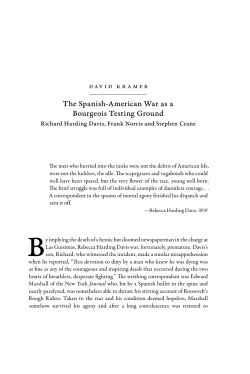 The Spanish-American War as a Bourgeois Testing Ground: Richard