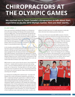 chiropractors at the olympic games