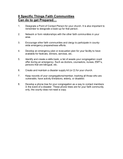 8 Specific Things Faith Communities