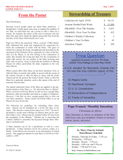 Previous Issue - Precious Blood