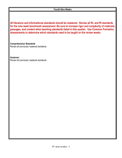 All literature and informational standards should be mastered