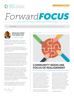 COMMUNITY NEEDS ARE FOCUS OF REALIGNMENT