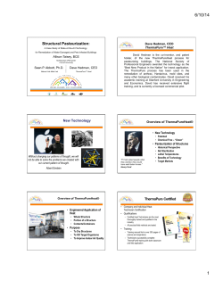 Structural Pasteurization with Heat Technologies