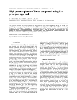 High pressure phases of Boron compounds using first