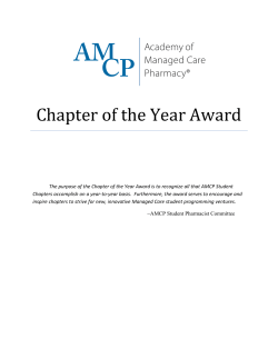 Chapter of the Year Award - Academy of Managed Care Pharmacy