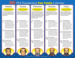 PEZ Presidential Fun Facts Calendar