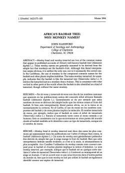 AFRICA`S BAOBAB TREE: WHY MONKEY NAMES?