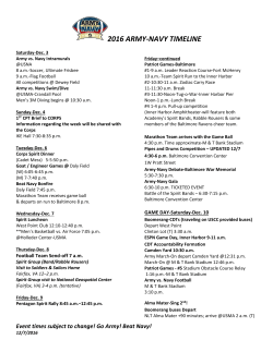 2016 army-navy timeline