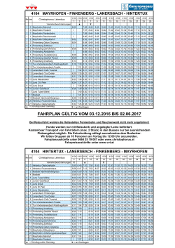 fahrplan g&uuml;ltig vom 03.12.2016 bis 02.06.2017