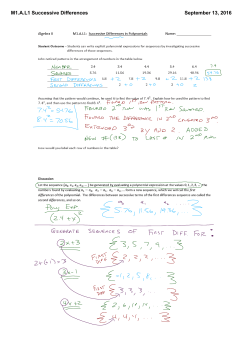 M1.A.L1 Successive Differences