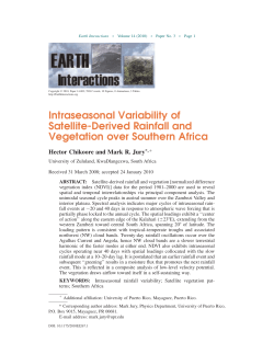 Intraseasonal Variability of Satellite