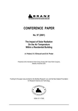 The Impact of Solar Radiation of the Air Temperature within