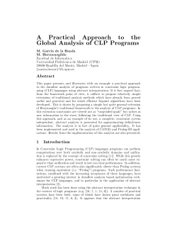 A Practical Approach to the Global Analysis of CLP Programs