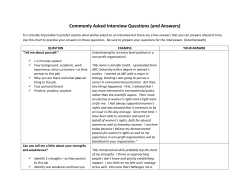 Commonly Asked Interview Questions (and Answers)
