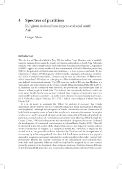 4 Spectres of partition - International Studies Association