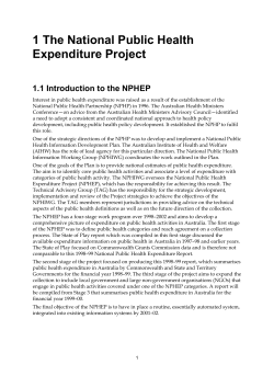 National public health expenditure report 1998-99