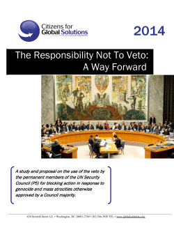 The Responsibility Not To Veto: A Way Forward