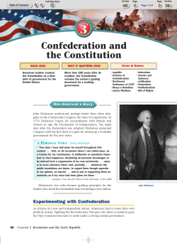 Confederation and the Constitution