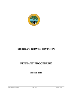 MBA Pennant Procedure 2009/10