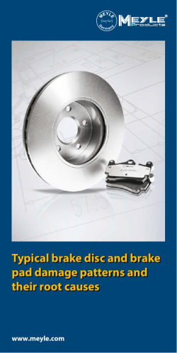Typical brake disc and brake pad damage patterns and their
