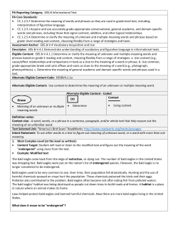 E05BV4.1.1a Use context to determine the meaning of unknown or