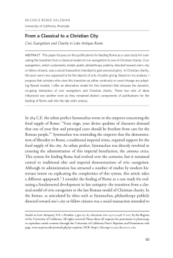 From a Classical to a Christian City