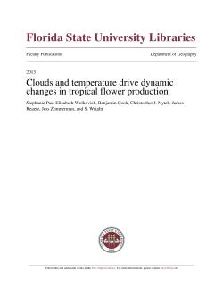 Clouds and temperature drive dynamic changes in tropical flower