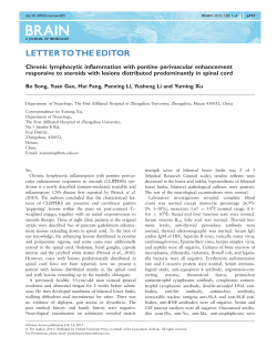Chronic lymphocytic inflammation with pontine perivascular