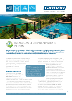 FIVE SUCCESSFUL GIRBAU LAUNDRIES IN VIETNAM