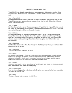 LEOPAT - Physical Agility Test The LEOPAT is