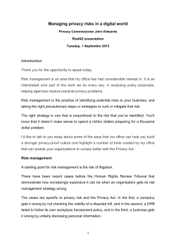 Here`s - Office of the Privacy Commissioner