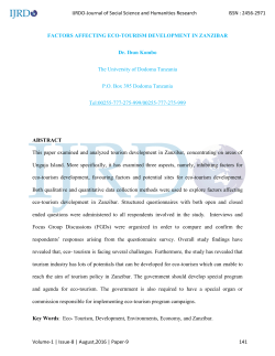 FACTORS AFFECTING ECO-TOURISM DEVELOPMENT IN