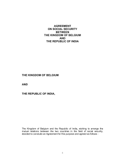 agreement on social security between the kingdom of belgium and