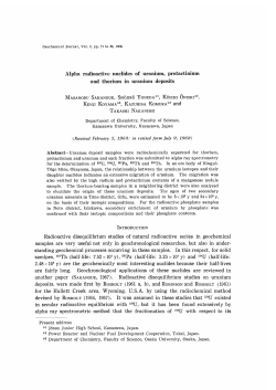 Alpha radioactive nuclides of uranium, protactinium and thorium in