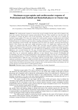 Maximum oxygen uptake and cardiovascular response of