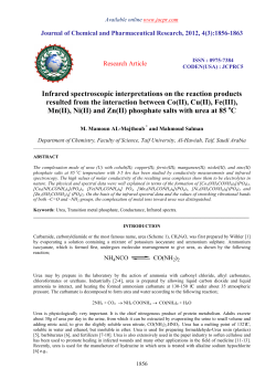 Infrared spectroscopic interpretations on the reaction products