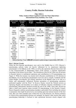 provding peacekeepers project