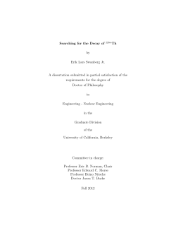 Searching for the Decay of 229mTh by Erik Lars Swanberg Jr. A