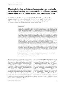 Effects of physical activity and acupuncture on calcitonin gene