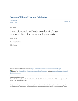 Homicide and the Death Penalty
