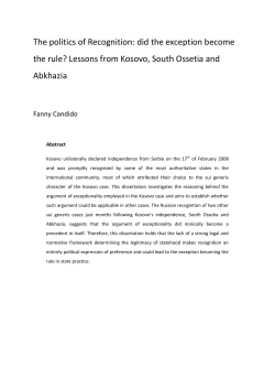 The politics of Recognition: did the exception become the rule