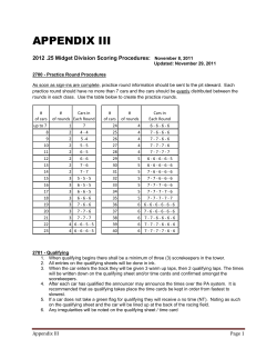 Scoring Procedures