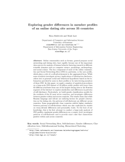 Exploring gender differences in member profiles of an online dating