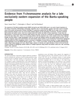 Evidence from Y-chromosome analysis for a late