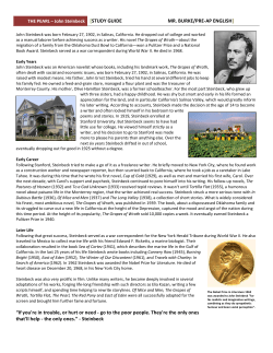 Study Guide Mr. Burke/Pre-AP English