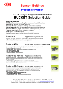 Elevator Buckets - Benson Beltings Ltd