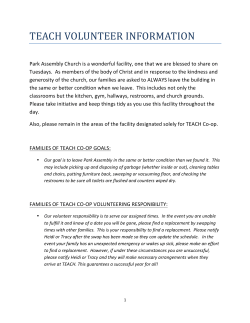 teach volunteer information - Homeschool