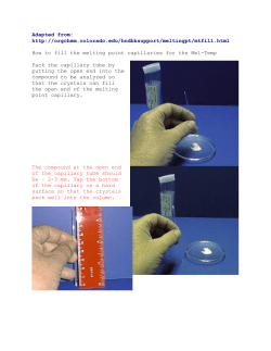 How to fill the melting point capillaries for the Mel-Temp