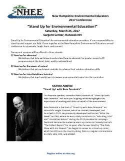 Stand Up for Environmental Education!